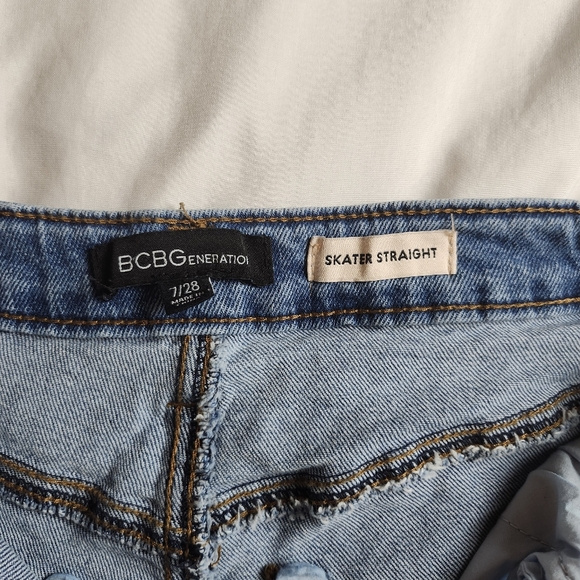 BCBGeneratiom Skatet Straight Blue Denim Jeans - Picture 2 of 7